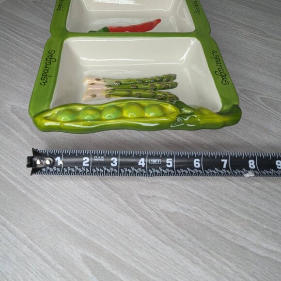 Certified International Judy Phipps Ceramic 4 Compartment Vegetable Platter - Picture 14 of 15